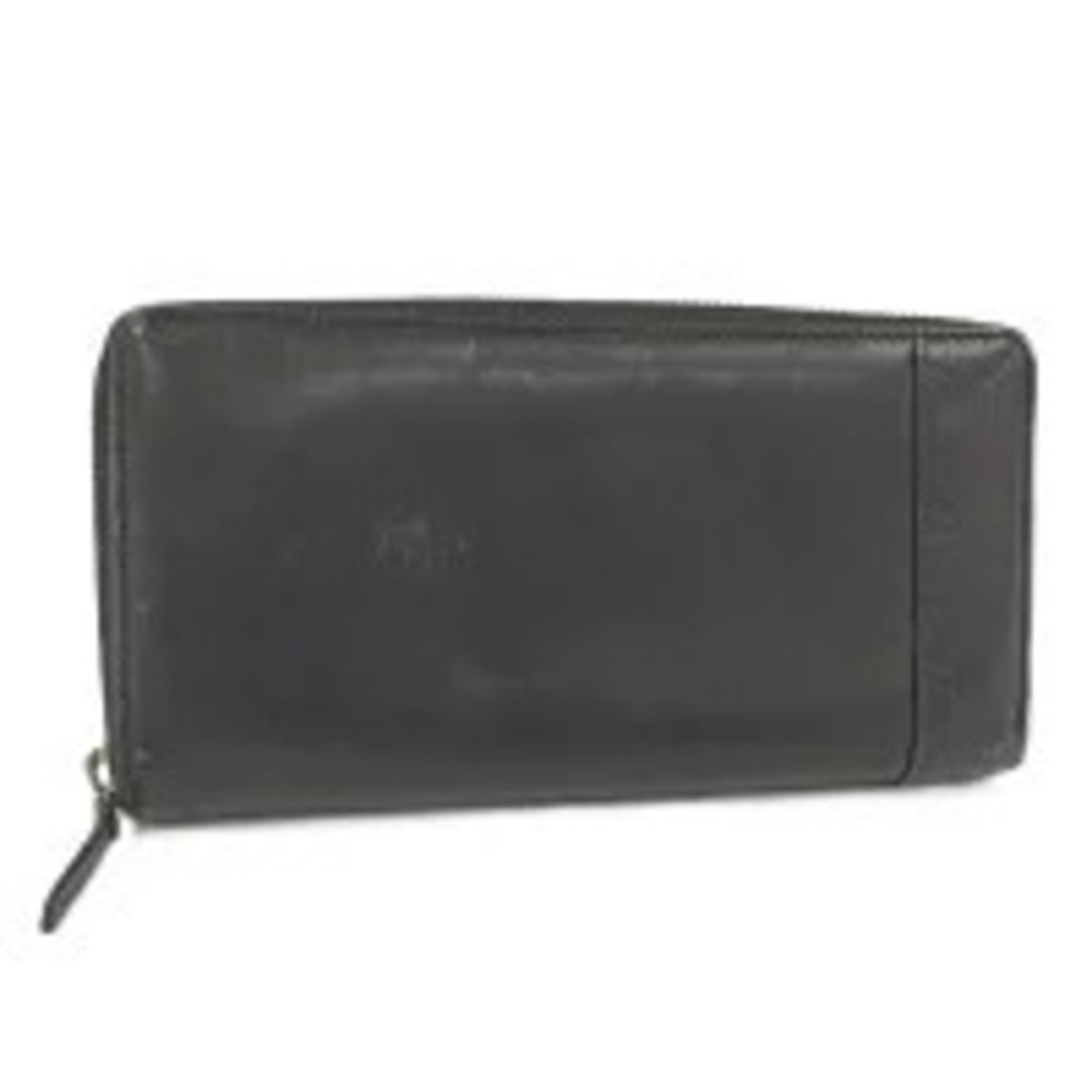 Gucci Round Zip Long Wallet Microguccissima Leather Black
